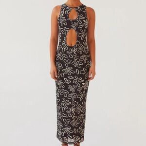 NWT pepper mayo all eyes in me maxi dress size S